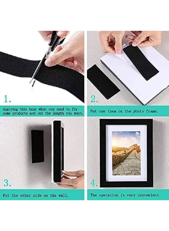 Strong, reusable, self-adhesive mounting tape for hanging crafts, wall decor, and DIY projects, black, 2.5 cm wide - Image 3